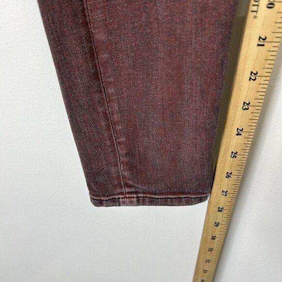 IRO Experience High Rise Skinny Jeans Womens Size 26 Rust Plum - Picture 6 of 10